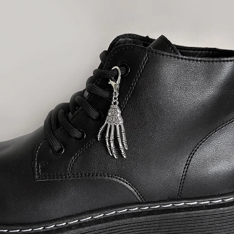 Punk Fashion Cool Skull Hand Shoe Buckle Metal Snake Martin Boots British Style Accessories Halloween Decorations - Premium boot from Lizard Vigilante - Just $13.99! Shop now at Lizard Vigilante