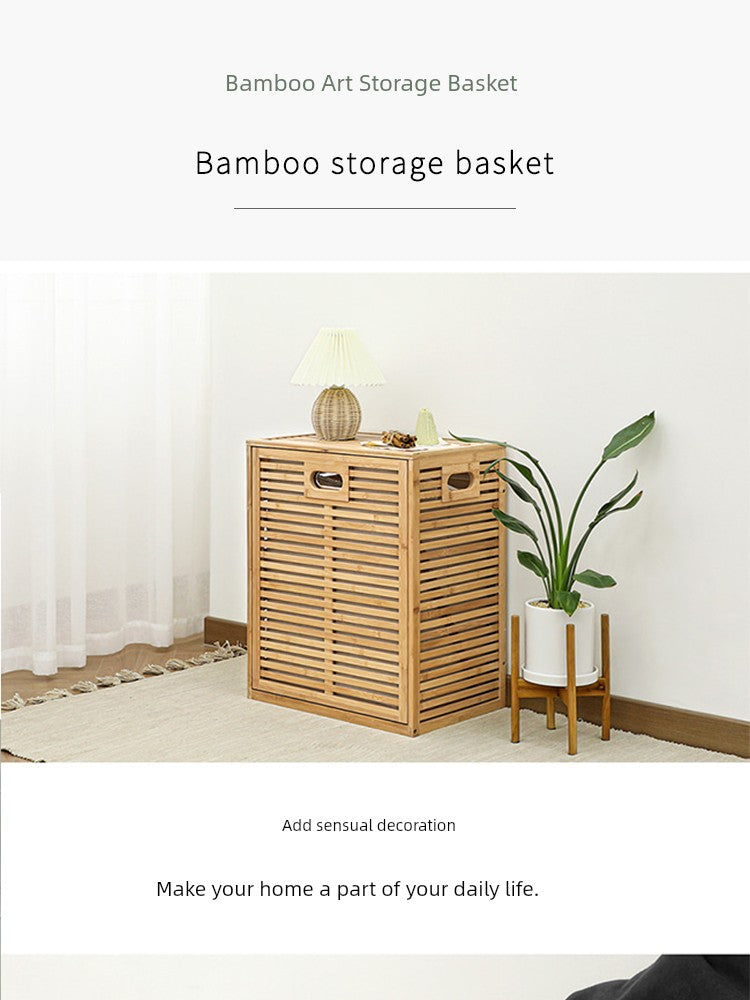 Internet Celebrity Ins Japanese Bedroom Storage Basket with Lid - Premium laundry hamper from Lizard Vigilante - Just $70.99! Shop now at Lizard Vigilante