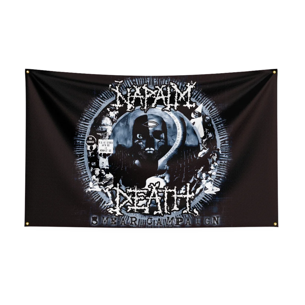 Napalm Death Rock Band Flag – 3x5 Ft Heavy Metal Polyester Digital Printed Banner for Wall & Outdoor Decoration - Premium flag from Lizard Vigilante - Just $15.99! Shop now at Lizard Vigilante