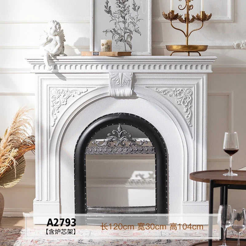 Timeless Glow: ZC Retro Solid Wood Decorative Fireplace Cabinet with Simulated Flame Heating for Luxe Living Rooms - Premium fireplace from dsers - Just $810.99! Shop now at Lizard Vigilante