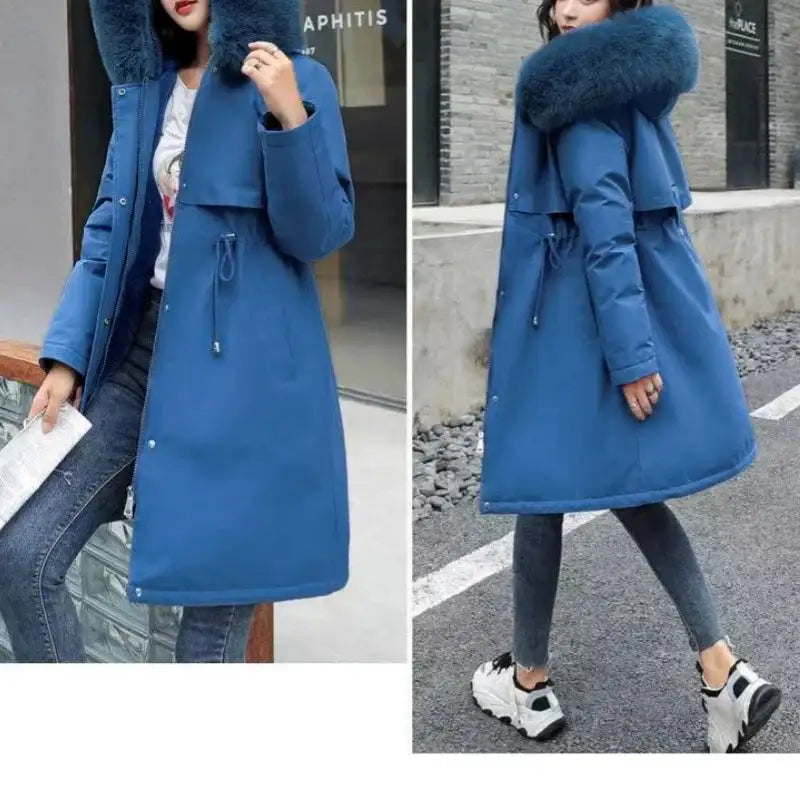 New In Coats & Jackets Women's Winter Padded Jacket Loose Casual Outerwears Fleece Hodded Windbreaker Elegant Office Lady's Coat