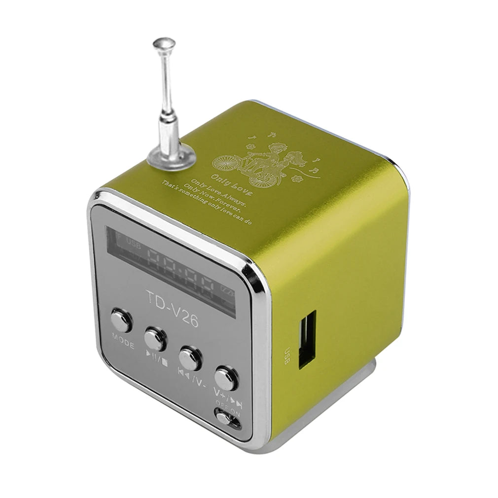 2024 Portable Aluminum Alloy Mini Stereo Speaker – USB, Super Bass, MP3/FM Radio Receiver - Premium speaker from Lizard Vigilante - Just $16.99! Shop now at Lizard Vigilante