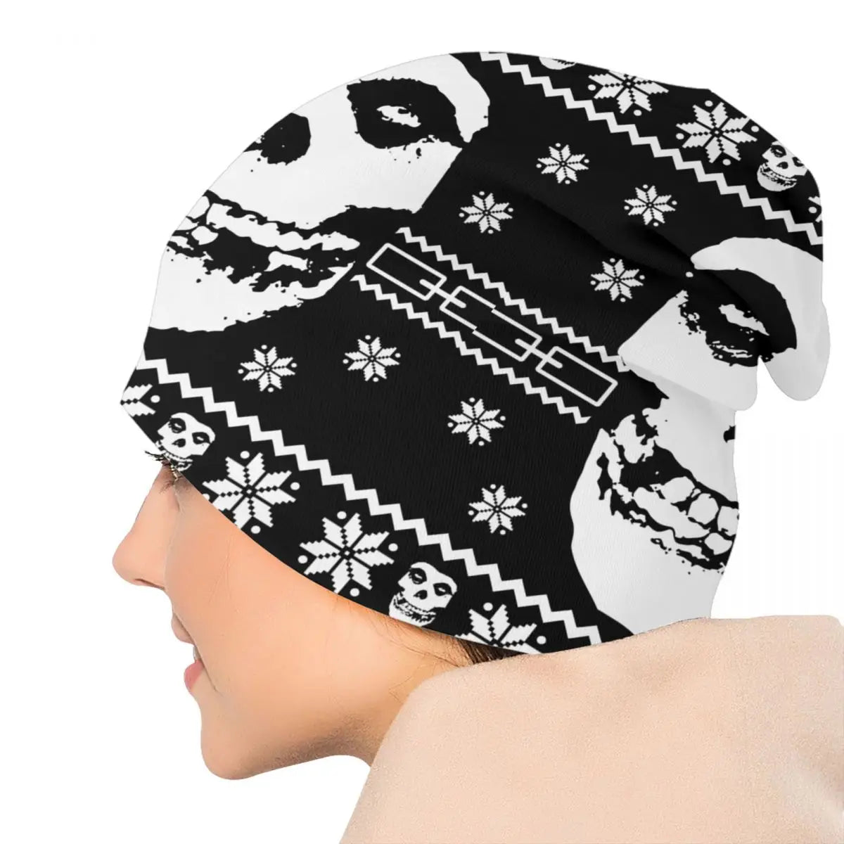 Custom Punk Rock Band Misfits Beanie - Unisex Winter Warm Knit Hat - Premium skull cap from Lizard Vigilante - Just $18.88! Shop now at Lizard Vigilante