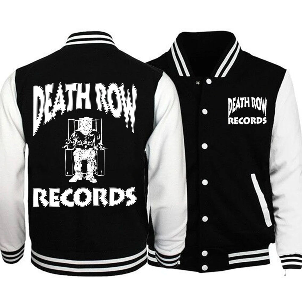 Death Row Records Baseball Uniform Jacket – Button-Up Sports Coat Hoodie for Fans - Premium jacket from Lizard Vigilante - Just $51.08! Shop now at Lizard Vigilante