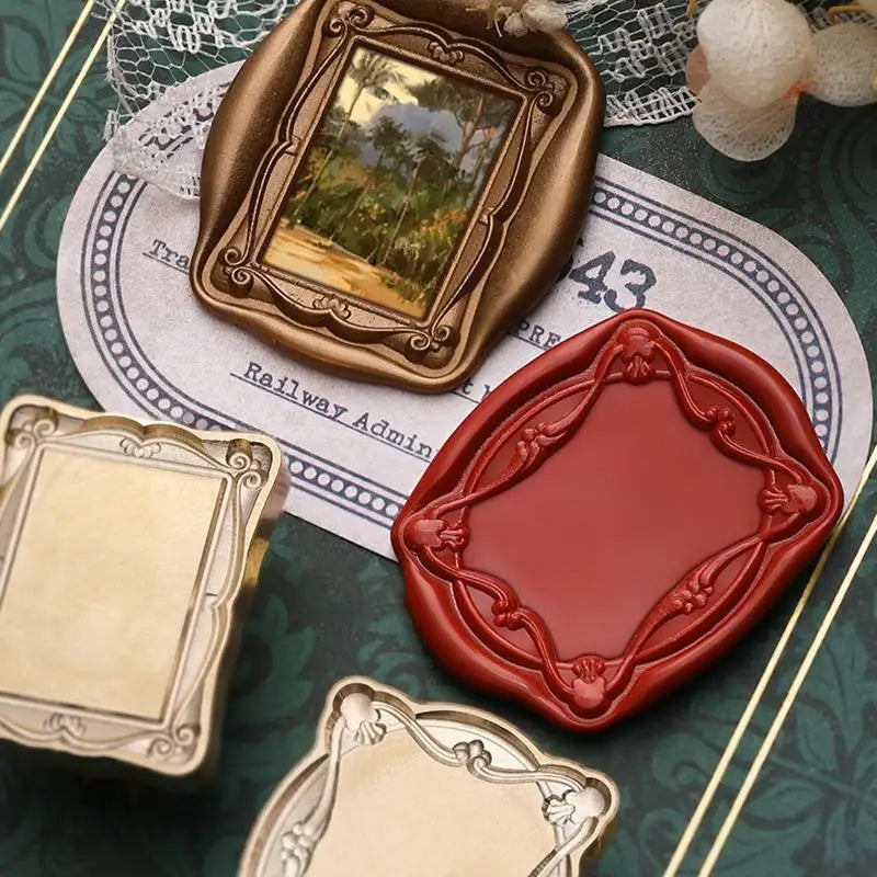 Photo Frame Series Sealing Wax Stamp Head Fire Paint Seal Wax Stamp Heads For DIY Scrapbooking Envelope Wedding Party Invitation