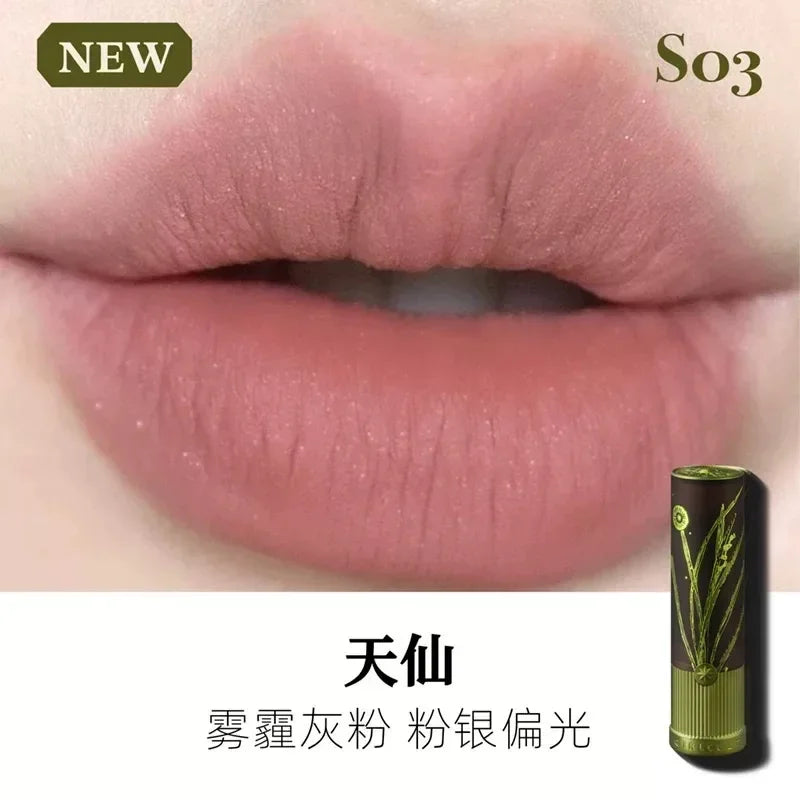 Girlcult Herbal Compendium Lipstick Matte Velvet Lip Clay Green Shimmer Lipgloss Moisturizing Longlasting Nostickup