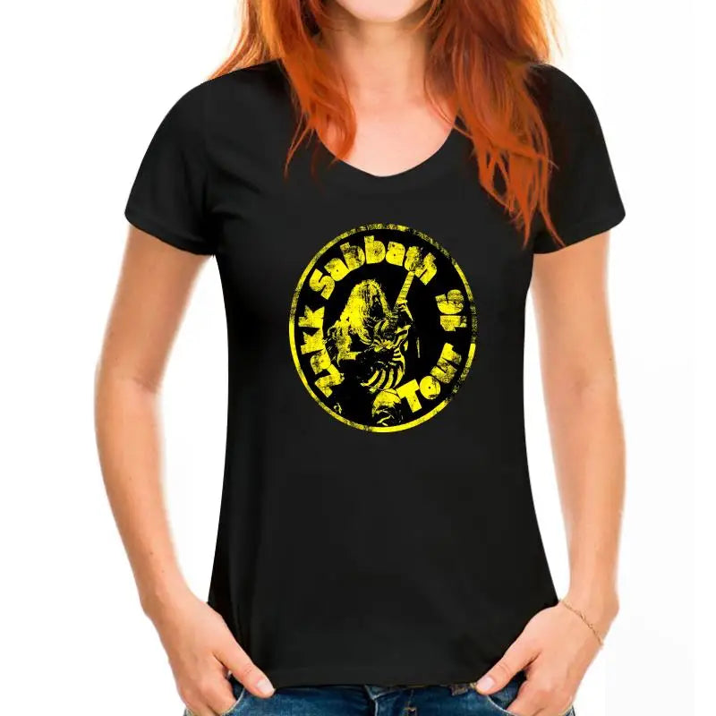 Zakk Sabbath Men’s Yellow Circle Graphic T-Shirt – Black Tee with Colorful Design - Premium T-Shirt from Lizard Vigilante - Just $23.88! Shop now at Lizard Vigilante