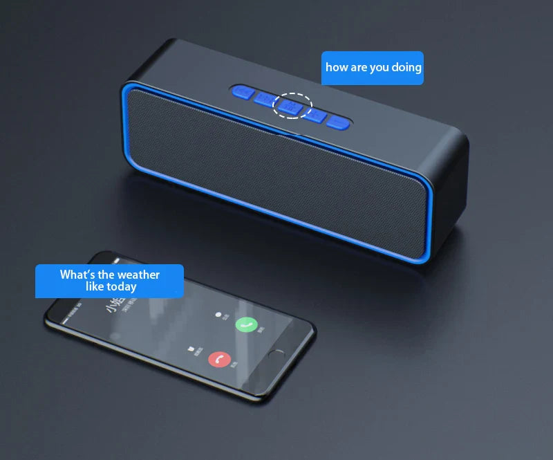 S11 Bluetooth Small Speaker Music Player Stereo USB TF Card Home Outdoor Sports Portable Mobile Phone Car Subwoofer Big Battery