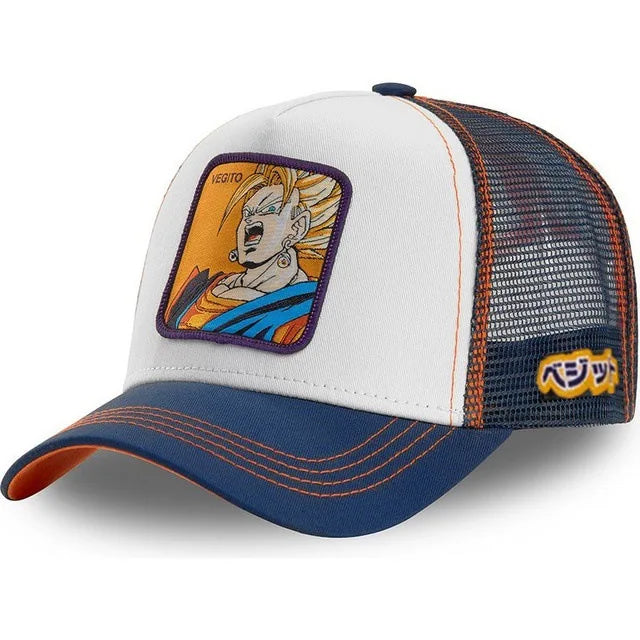 New Dragon Ball Trucker Hat Son Goku Cap Summer Travel Peaked Cap Men's Embroidery Hip-Hop Cap Style Sun Visor Adjustable Mesh - Premium cap from Lizard Vigilante - Just $4.99! Shop now at Lizard Vigilante