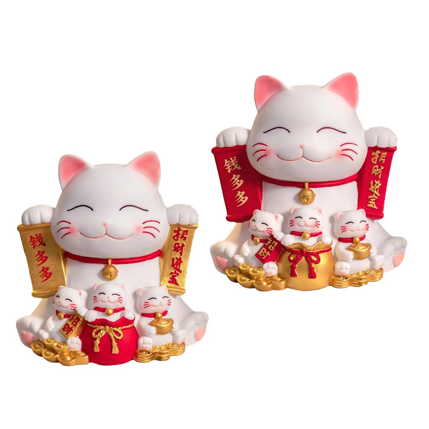 Maneki Neko Cat Piggy Bank Animal Statue Cat Figurine Piggy Bank for Chinese New Year Gift Home Decoration Easter Gifts Kids
