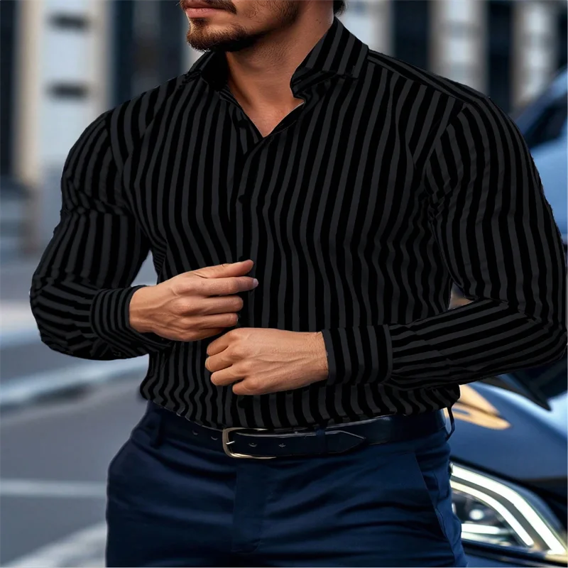 Royal Vice Men’s Luxury Striped Silk Shirt – Business Rebel Fit Up To 6XL - Premium shirt from dsers - Just $23.99! Shop now at Lizard Vigilante