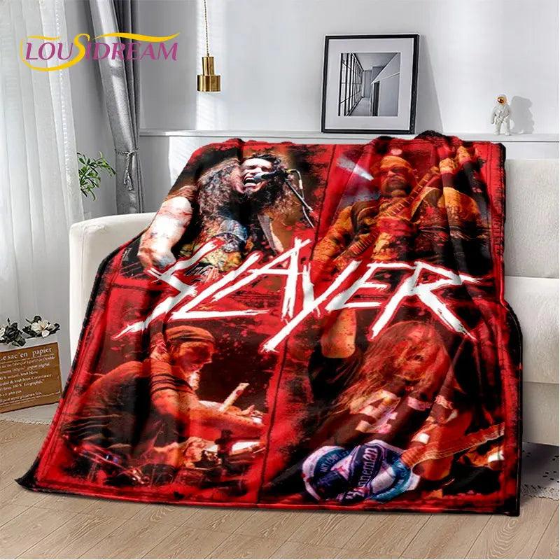 Slayer Heavy Metal Band Soft Plush Blanket,Flannel Blanket Throw Blanket for Living Room Bedroom Bed Sofa Picnic Cover Warm Kids - Lizard Vigilante