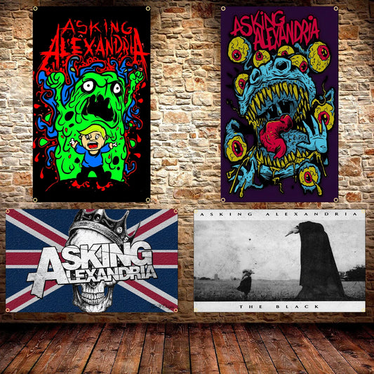 90x150cm 3x5Ft Asking Alexandria Rock Band Flag – Polyester Printed Banner for Bedroom Wall Decor, Metal Music Tapestry - Premium flag from Lizard Vigilante - Just $23.99! Shop now at Lizard Vigilante