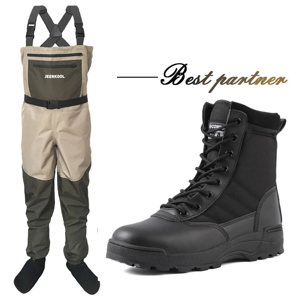 JEERKOOL Fly Fishing Waders & Wading Shoes: Ultimate Fishing Gear - Premium waders from Lizard Vigilante - Just $188.88! Shop now at Lizard Vigilante