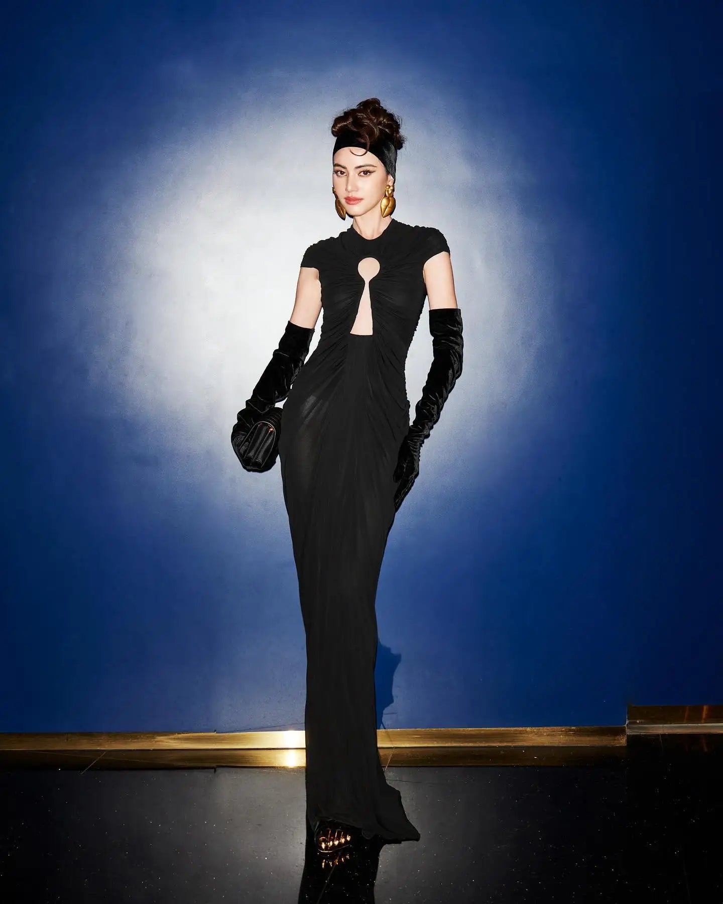 Black Color Women Sexy Sleeveless O-Neck Bodycon Long Dress Keyholes Celebrate Fashion Celebrity Evening Party Red Carpet Dress