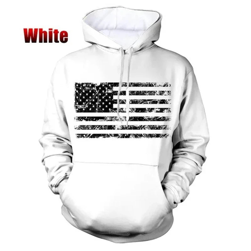 Freedom Hoodie: Unisex 3D American Flag Design - Premium Long-sleeve hoodie from Lizard Vigilante - Just $49.99! Shop now at Lizard Vigilante