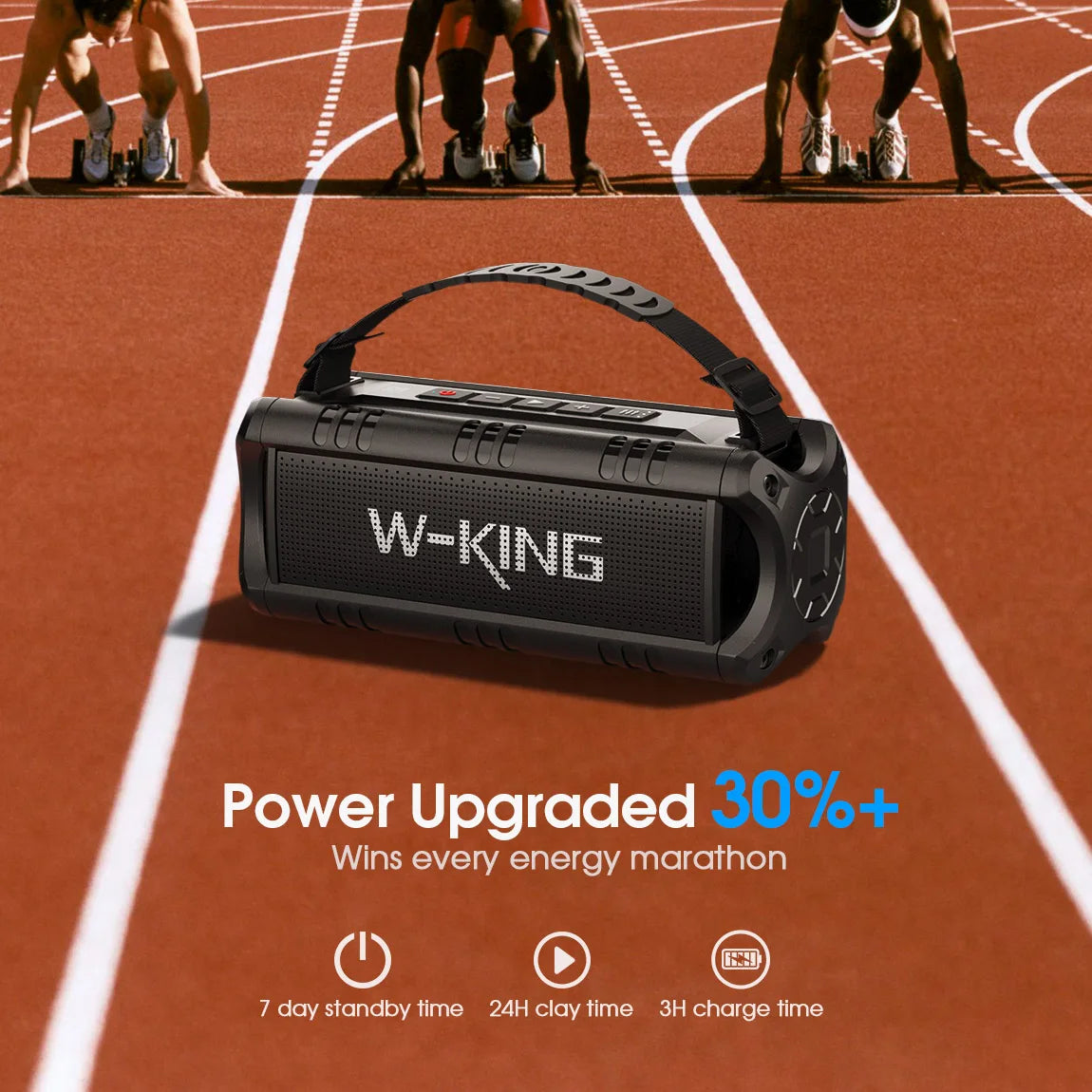 W-KING Bluetooth Speaker, 30W Portable Wireless Loud Speakers, IPX6 Waterproof Outdoor Speaker, 24H Playtime, EQ, AUX, TF Card - Premium bluetooth speaker from Lizard Vigilante - Just $97.99! Shop now at Lizard Vigilante