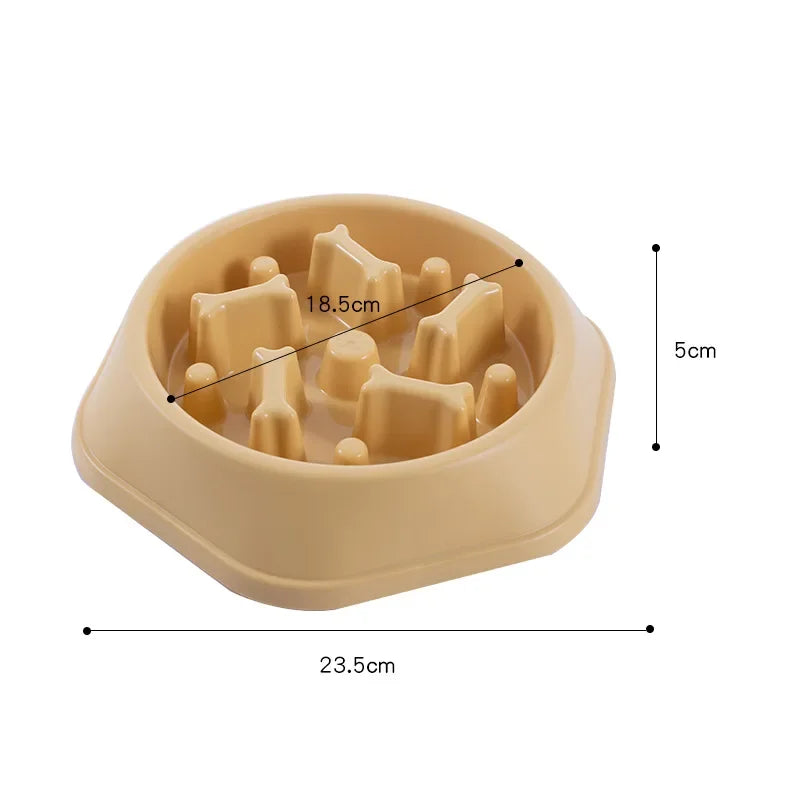 Pet Product Bone Plastic Pet Food Bowl Doggy Puppy Bowl Slow Feeder Dog Bowl