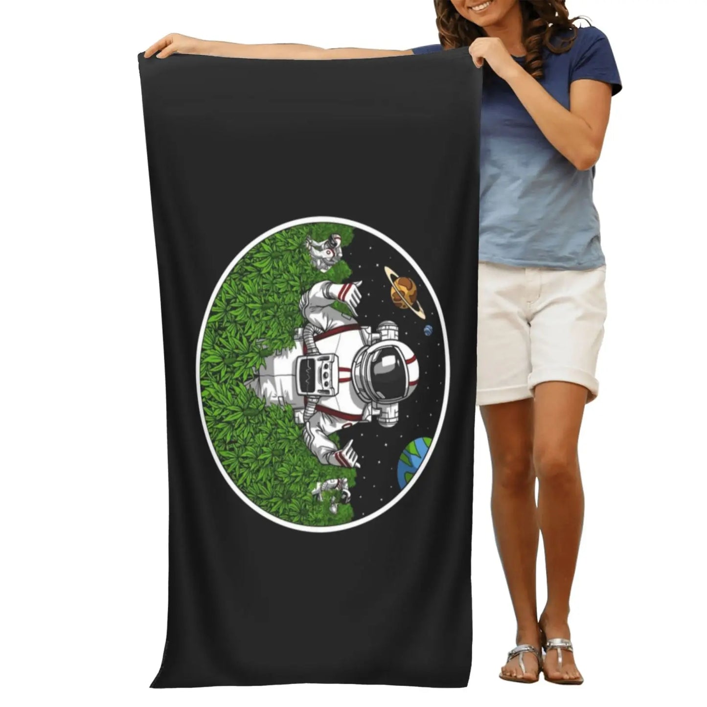 Astronaut Stoner Sport Towel – Quick-Dry Beach & Outdoor Towel - Premium towel from Lizard Vigilante - Just $21.99! Shop now at Lizard Vigilante