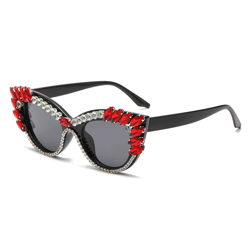 “Diamond Eyes 23241” – Chaos-Cat UV400 Big Gem Sunglasses for Max Drama & Minimal Subtlety | Gradient Polycarbonate Cat Eye Spectacles - Premium shades from dsers - Just $10.99! Shop now at Lizard Vigilante