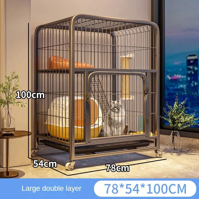 Extra Large Luxury Cat Villa | Multi-Storey Pet Cage for Cats and Small Dogs | Indoor Free Space Cat Carrier Nest - Premium pet cage from Lizard Vigilante - Just $215.99! Shop now at Lizard Vigilante