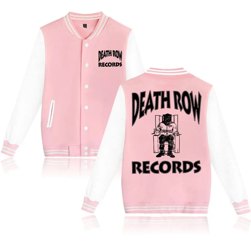 Death Row Records Baseball Uniform Jacket – Button-Up Sports Coat Hoodie for Fans - Premium jacket from Lizard Vigilante - Just $51.08! Shop now at Lizard Vigilante