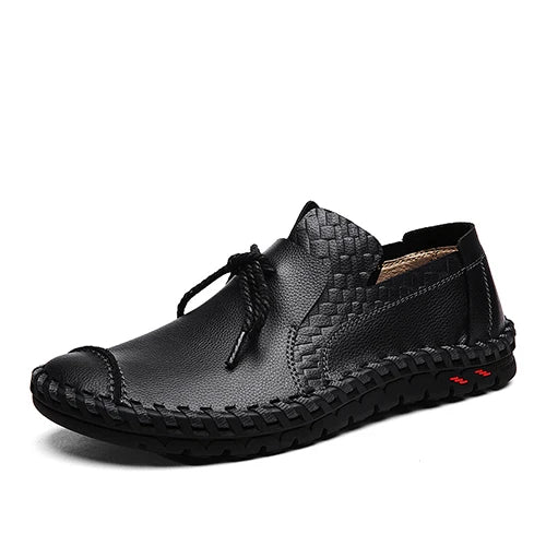 Spring Handmade Leather Men’s Slip-On Casual Loafers – Soft Driving Shoes for Everyday Style - Premium shoes from Lizard Vigilante - Just $77.77! Shop now at Lizard Vigilante