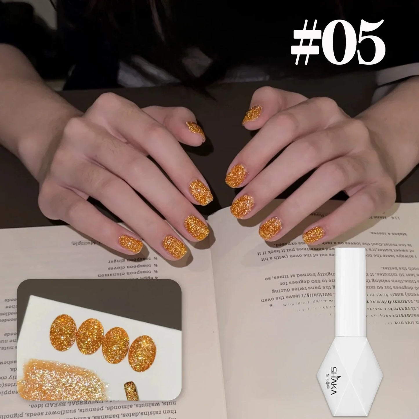 1-12pcs SHAKA Summer Autumn Huayu Xingchen Orange Green Red Gel Nail Polish 2025 New Halloween Versatile Nail Gel