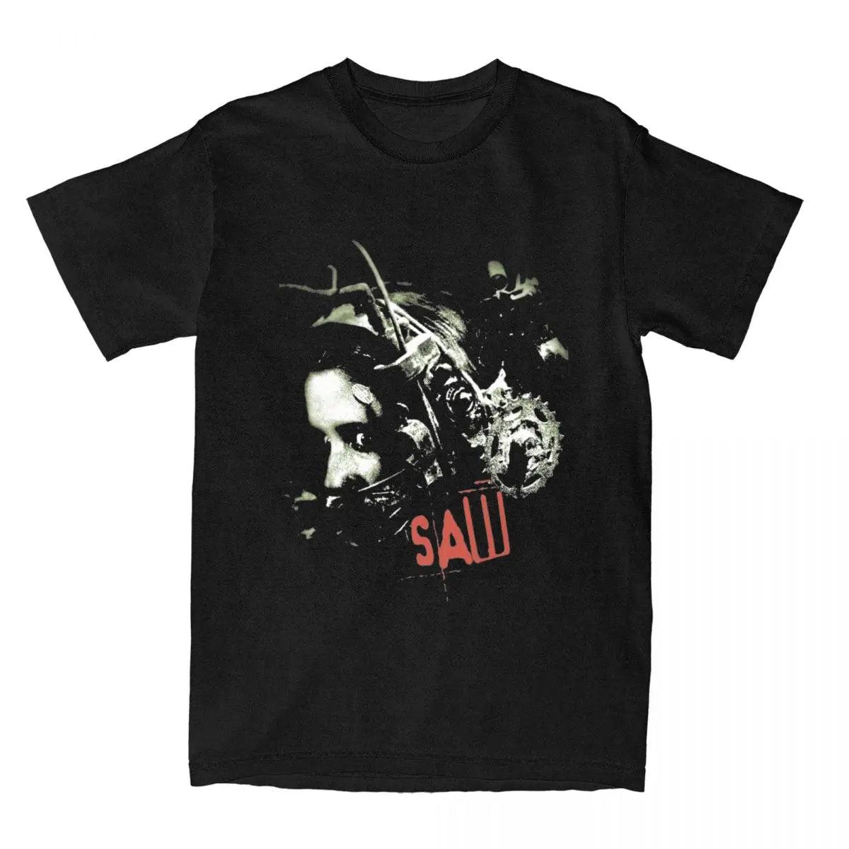 Saw Movie Unisex T-Shirts Fashion Scary Horror Movie Beach Men's Women's Tee Shirt Streetwear Custom 100 Cotton Clothes Gift Idea - Premium T-Shirt from Lizard Vigilante - Just $23.99! Shop now at Lizard Vigilante