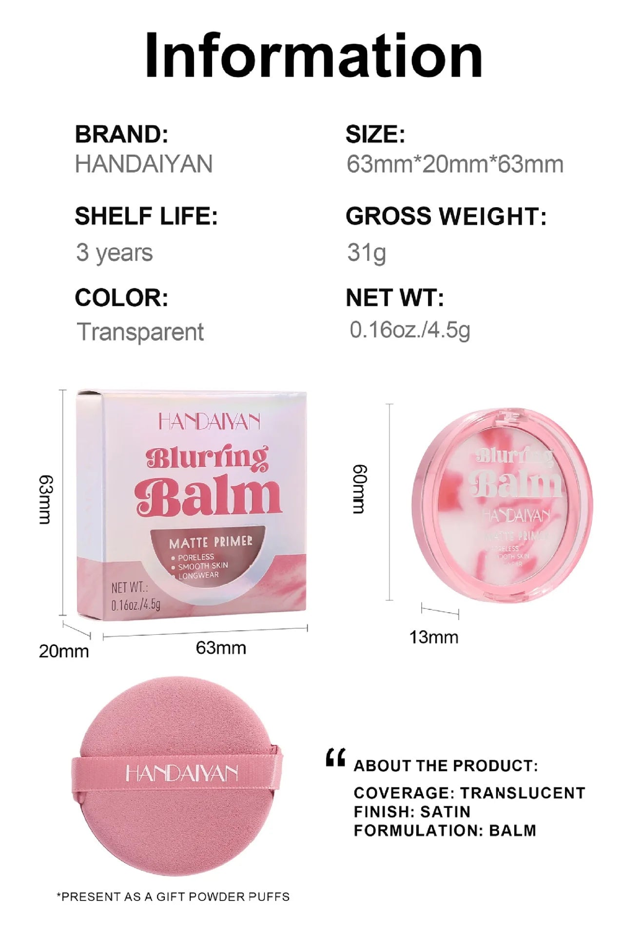 Powder-free Powder Makeup Touch-up Waterproof Oil Control Foundation Powder Invisible Pores Long-lasting Concealer Powder.