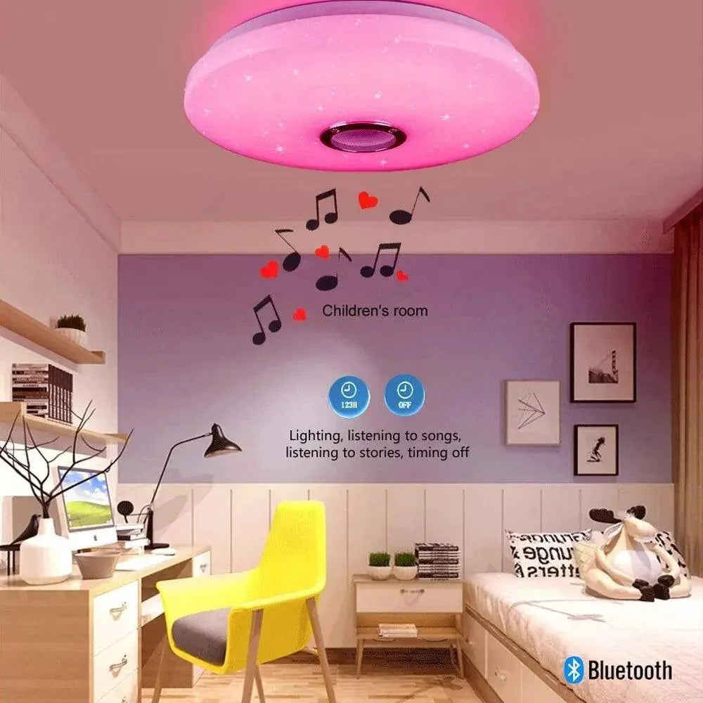 Smart RGB Dimming Ceiling Lamp with Bluetooth Speaker – Modern LED Lighting for Home - Premium speakers from Lizard Vigilante - Just $36.99! Shop now at Lizard Vigilante