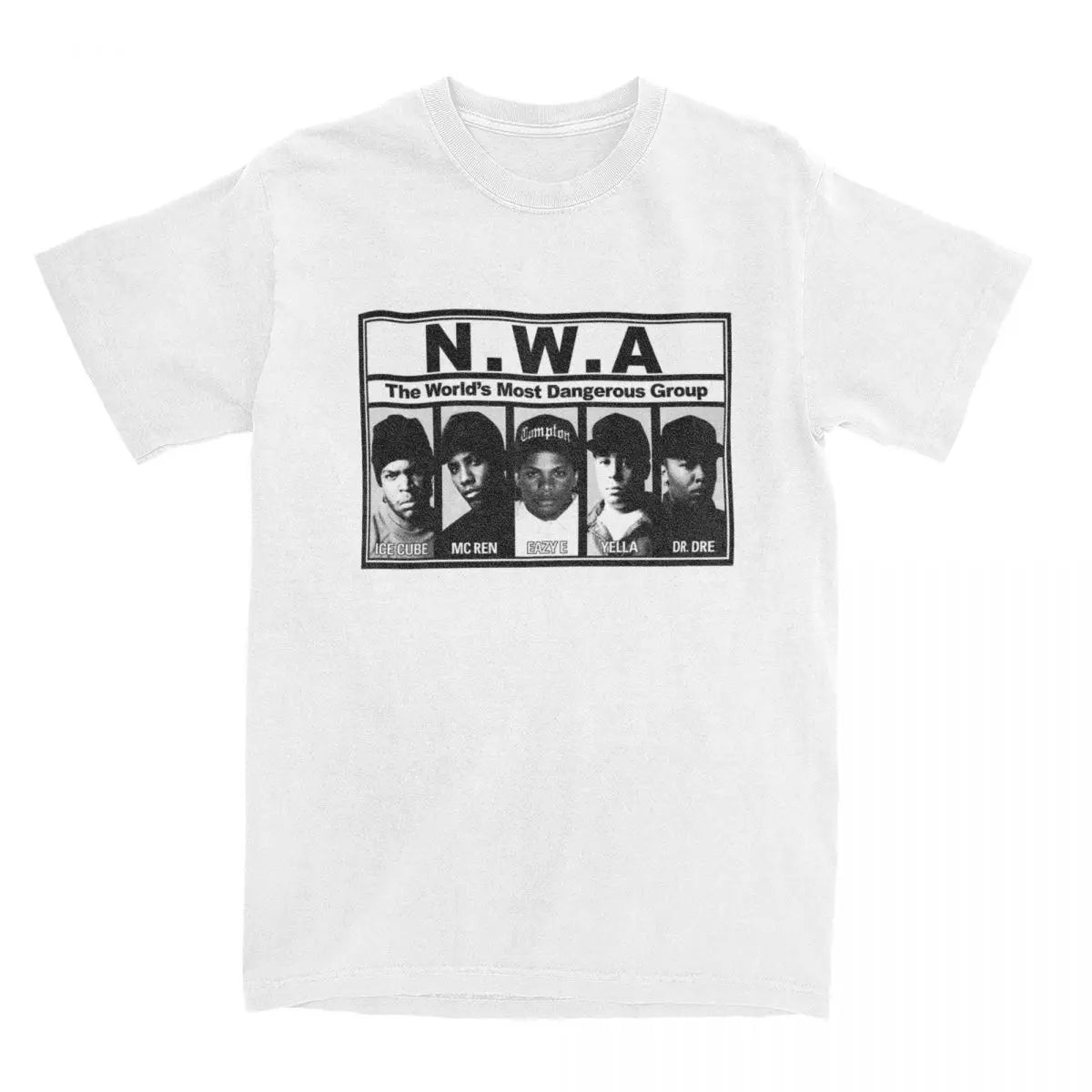 NWA 'Most Dangerous Group' Cotton T-Shirt – Bold Printed Fun Tee for Men and Women - Premium teee from Lizard Vigilante - Just $24.88! Shop now at Lizard Vigilante