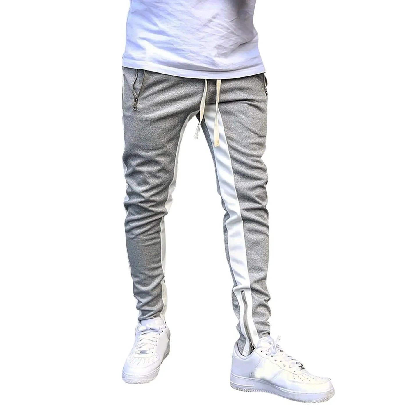 Men's Fashion Track Pants - Casual Streetwear Joggers, Hip Hop Gym Sweatpants with Pockets - Premium track pants from Lizard Vigilante - Just $23.88! Shop now at Lizard Vigilante