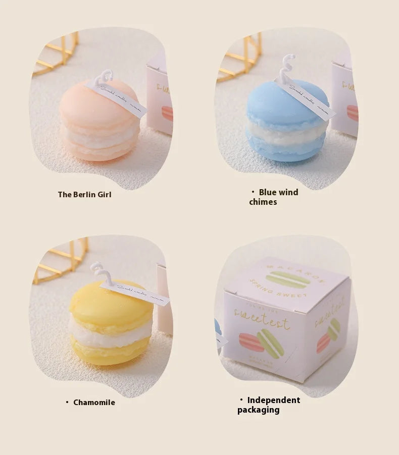 2025 Cute Macaron Creative Styling Aromatherapy Candles Home Fragrance Collection Decoration Ornaments Christmas Birthday Gifts