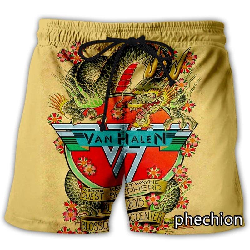 Men/Women Van Halen Band 3D Printed Casual Shorts Streetwear Men Loose Sporting Shorts L141 - Premium  from Lizard Vigilante - Just $26.99! Shop now at Lizard Vigilante