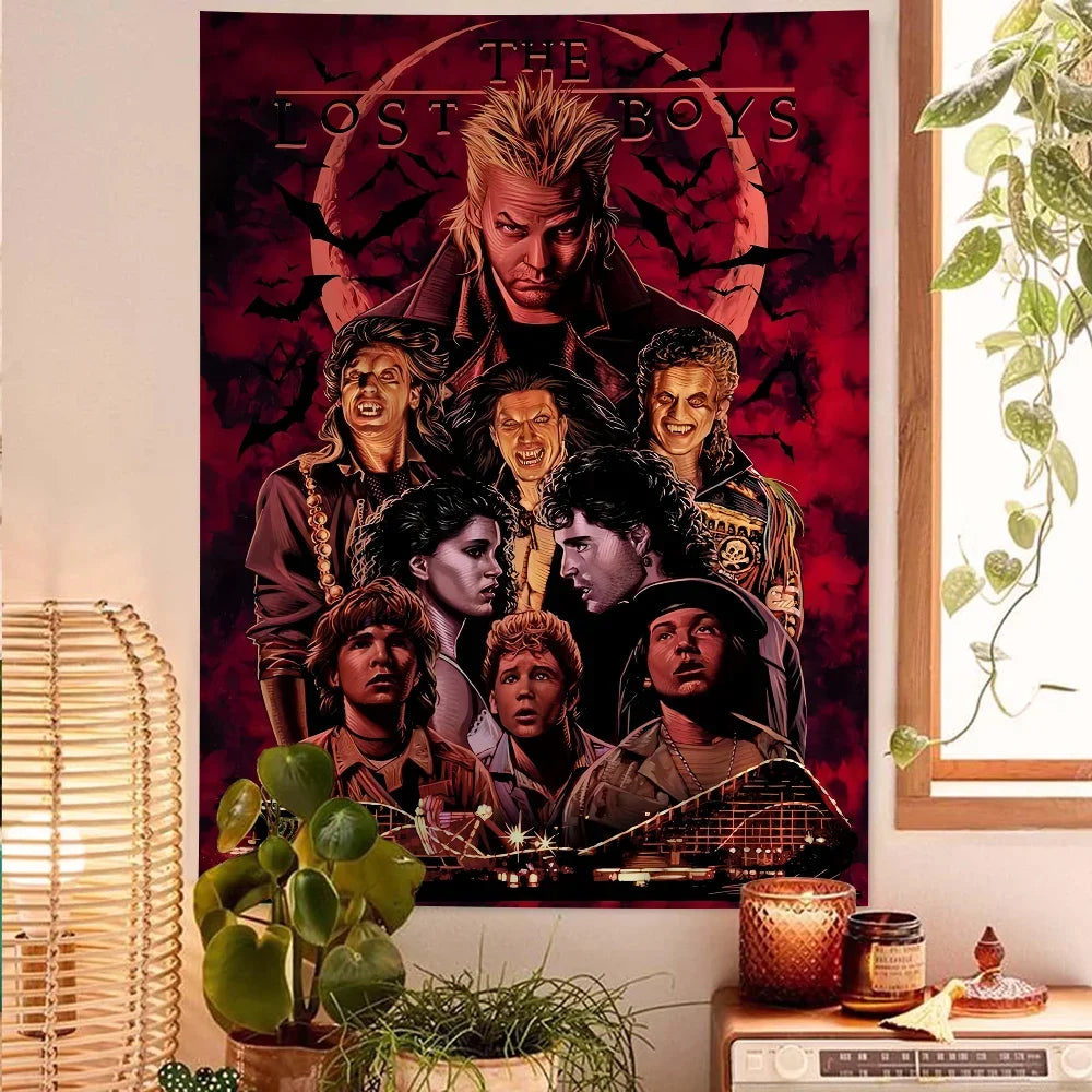 Lost Boys 1987 Movie Hippie Wall Hanging Tapestries Art Science Fiction Room Home Decor Kawaii Room Decor - Premium  from Lizard Vigilante - Just $11.99! Shop now at Lizard Vigilante