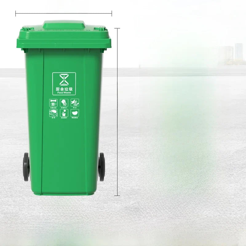Large Capaci Outdoor Kitchen Waste Bin 240L with Wheels for ering Commercial Use Big Size Tra Can Recycling Bin