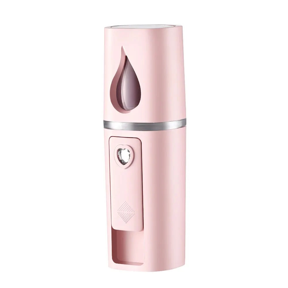 Mini Nano Mist Sprayer Cooler Facial Steamer Humidifier USB Rechargeable Face Moisturizing Nebulizer Beauty Skin Care