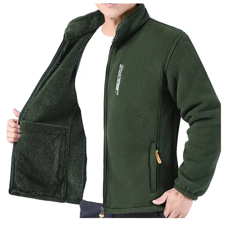 DIMUSI Winter Men's Polartec Jackets Casual Male Outwear Velvet Windbreaker Jackets Mens Soft Fleece Warm Jackets Brand Clothing