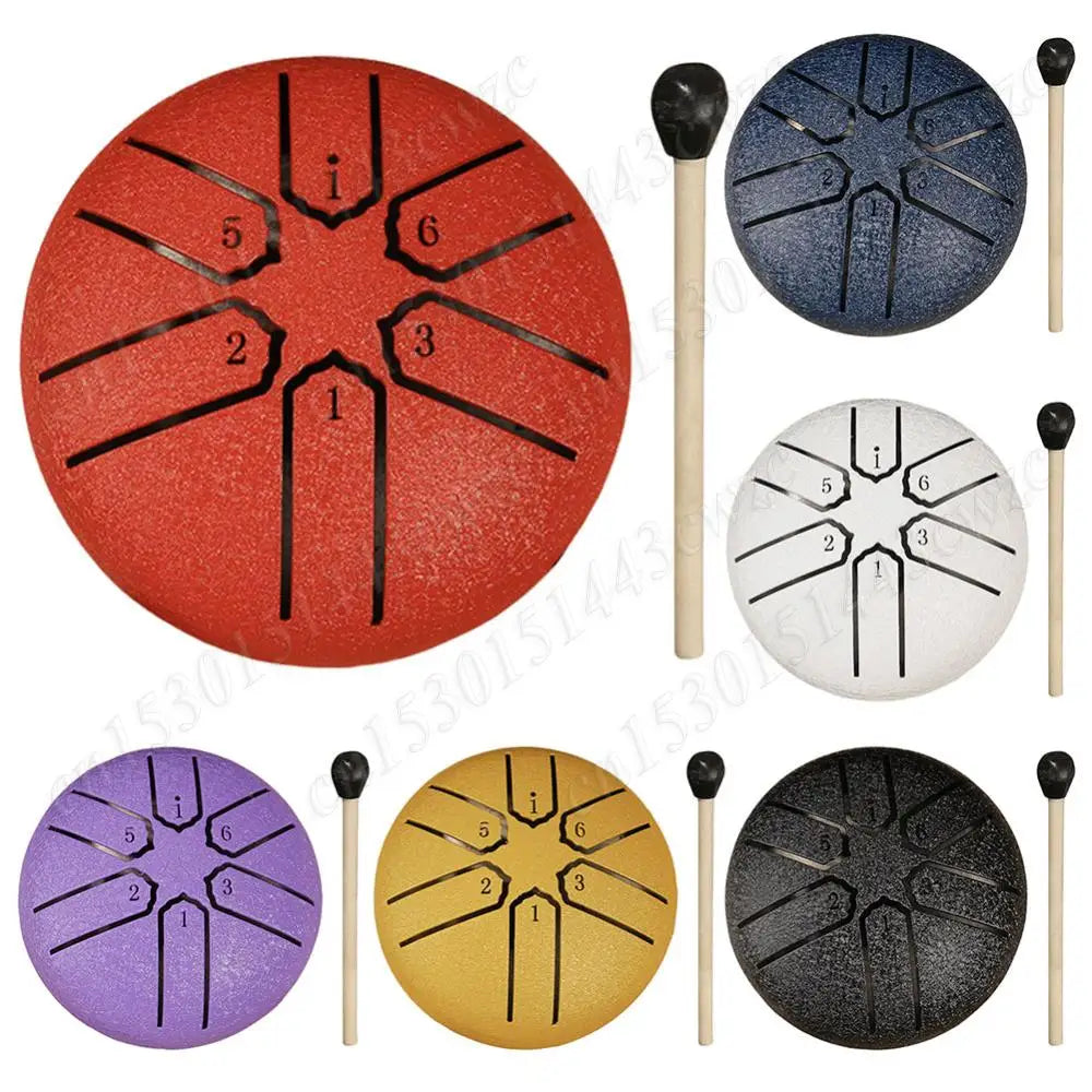 3 Inches 6-Tones Steel Tongue Drum Rain Drum for Outside Drum Instrument Mini Hand Pan Drums Musical Instruments Drum Accessorie - Premium  from Lizard Vigilante - Just $13.99! Shop now at Lizard Vigilante