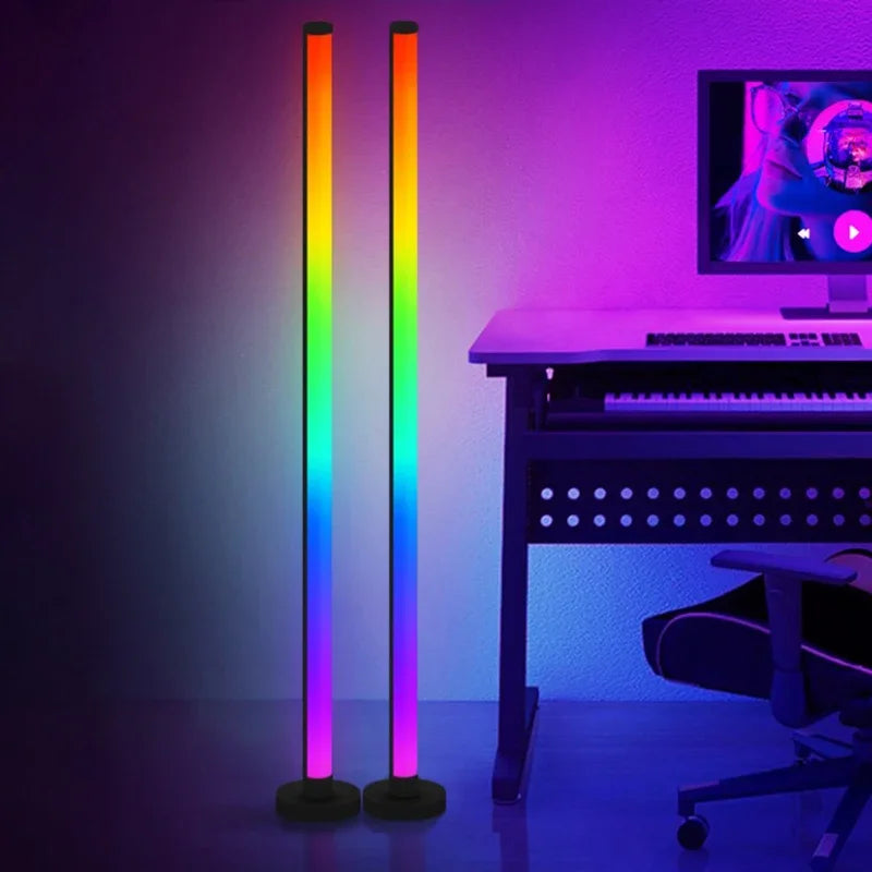 Smart RGB Floor Lamp with Music Sync  Modern Mood Lighting LED Stand Lights for Bedroom Game Room Living Room Decor - Premium  from Lizard Vigilante - Just $56.99! Shop now at Lizard Vigilante