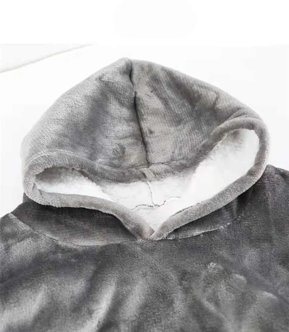 Flannel Warm Sleepwear Lazy Blanket Winter Nightgown Can Be Worn Out Loose And Plush Thick Couple Cold Proof Warms Home Clothes