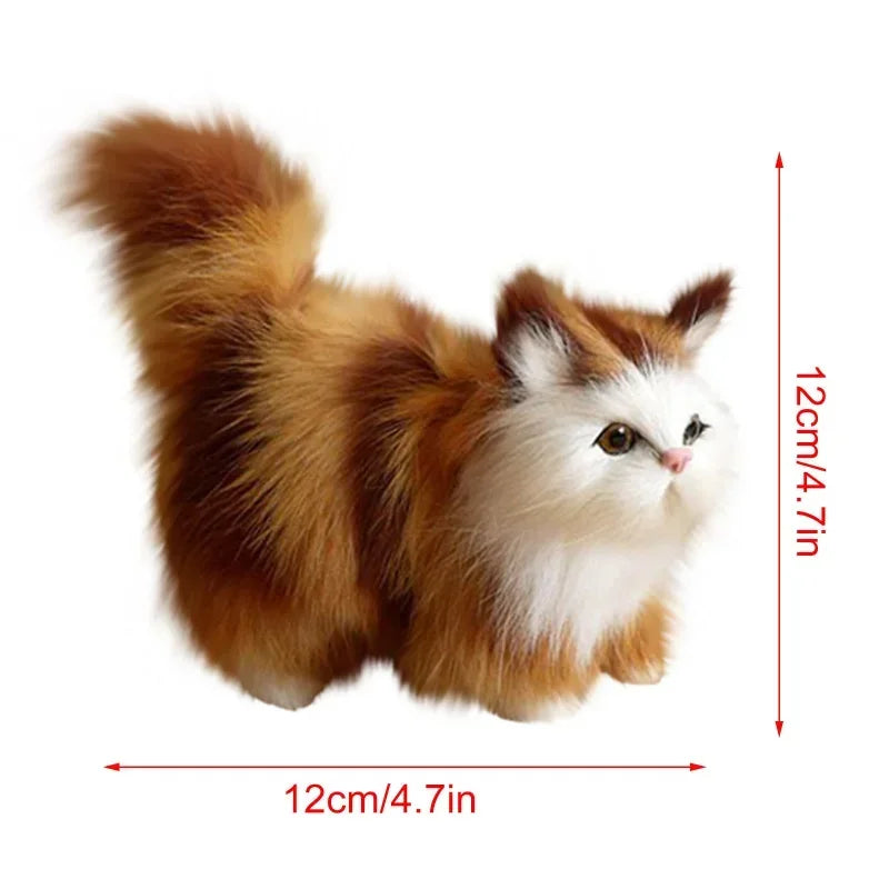 Simulation Cat Plush Toy – Soft Stuffed Kitten Doll for Kids & Girls
