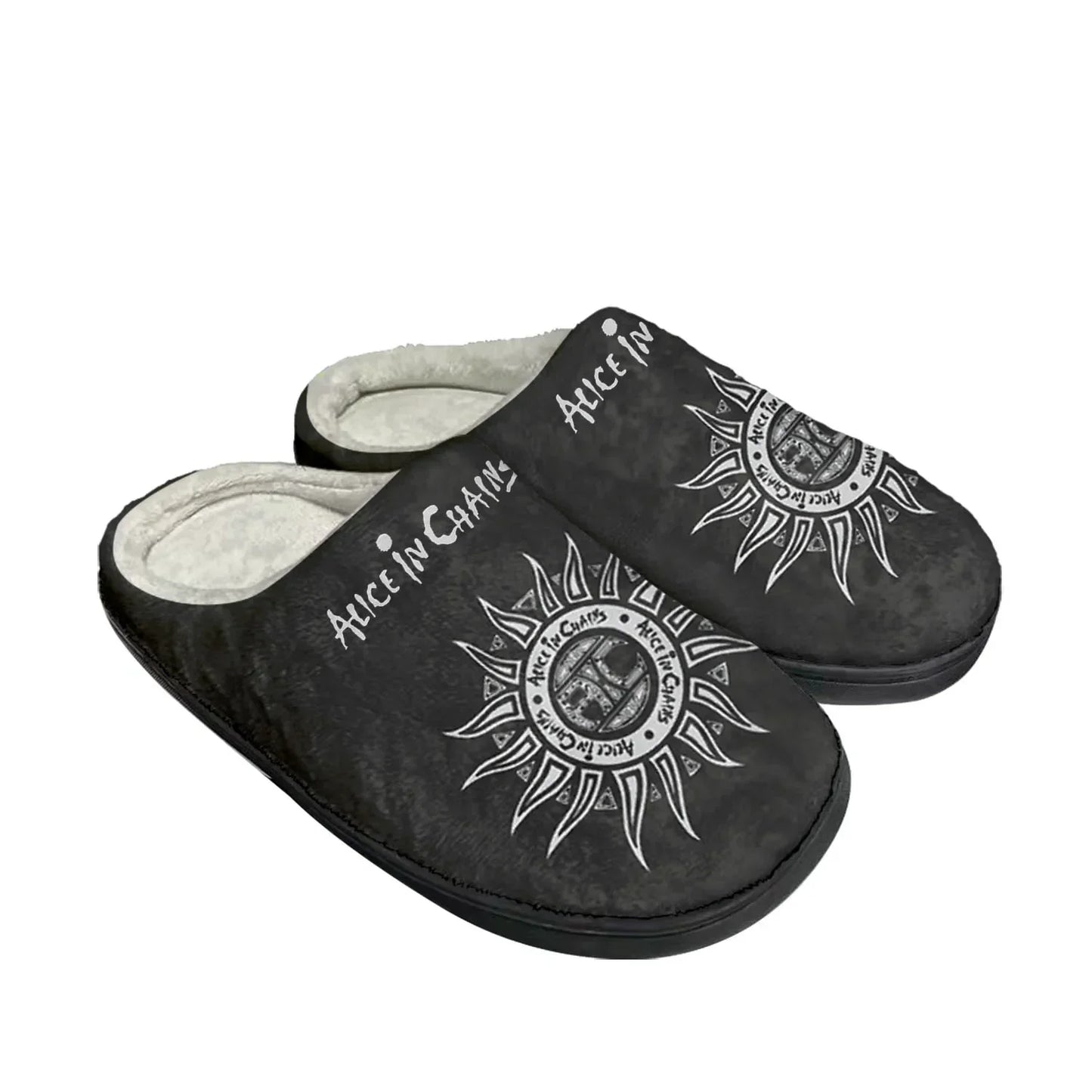 Alice in Chains Thermal Slippers – Custom Rock Band Indoor Plush Shoes for Men & Women - Premium slippers from Lizard Vigilante - Just $38.88! Shop now at Lizard Vigilante