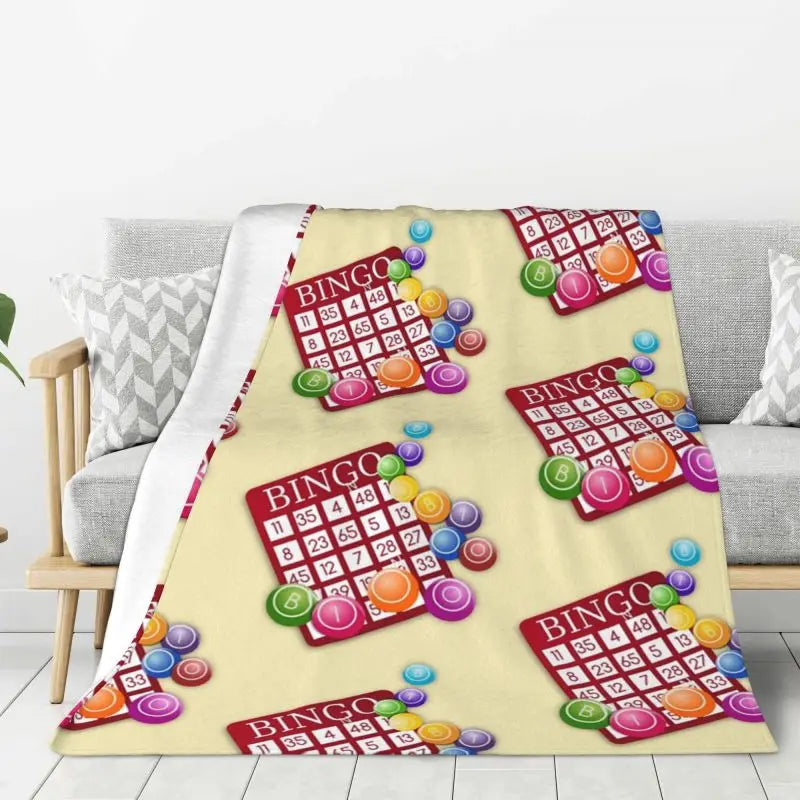 Custom 3D Printed Lucky Game Crazy Bingo Lady Gambling Player Blanket – Comfortable Soft Flannel Winter Throw Blanket for Travel, Bed, and Home - Premium blanket from Lizard Vigilante - Just $15.99! Shop now at Lizard Vigilante