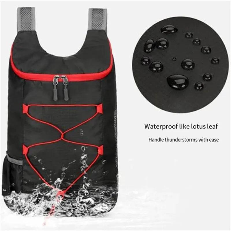 Multifunctional Outdoor Folding Backpack High Density Lightweight Waterproof Nylon Fabric Sports Back Carry Bag for Camping Hiking Travel - Lizard Vigilante