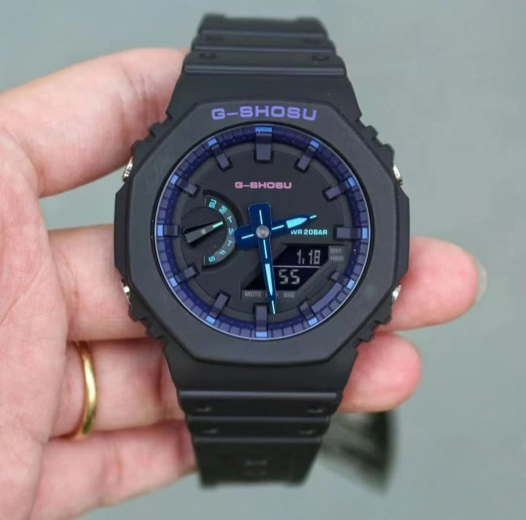 Star Sports Unisex Tactical LED Dual Display Watch With World Time And Rubber Strap