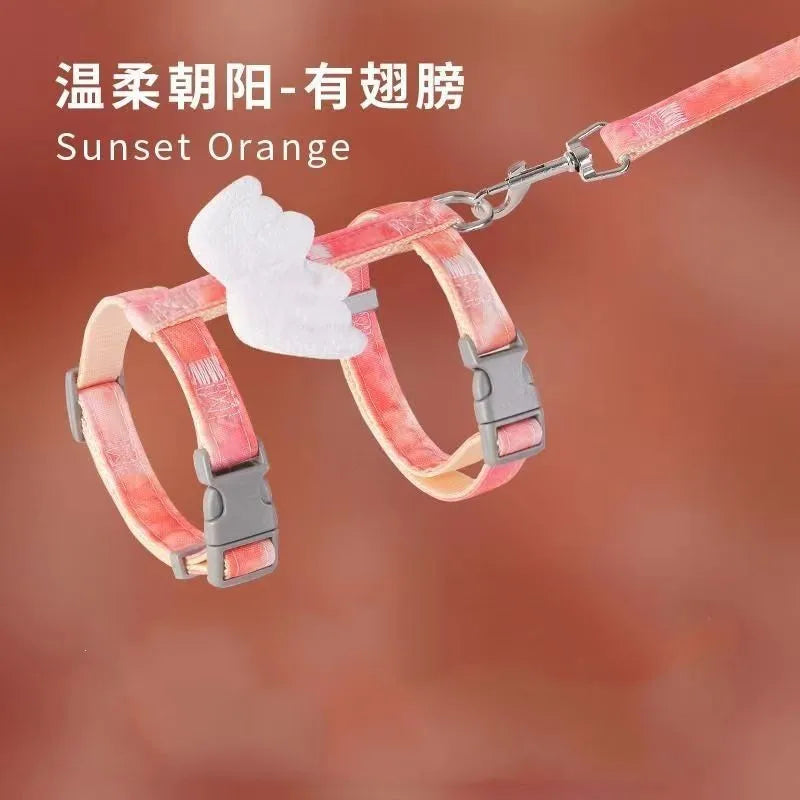 Cat Harness Wings Pet Harnesses And Leashes Set Adjustable Pet Harness for Cats Small Dogs Pug Chihuahua Cat Accessories
