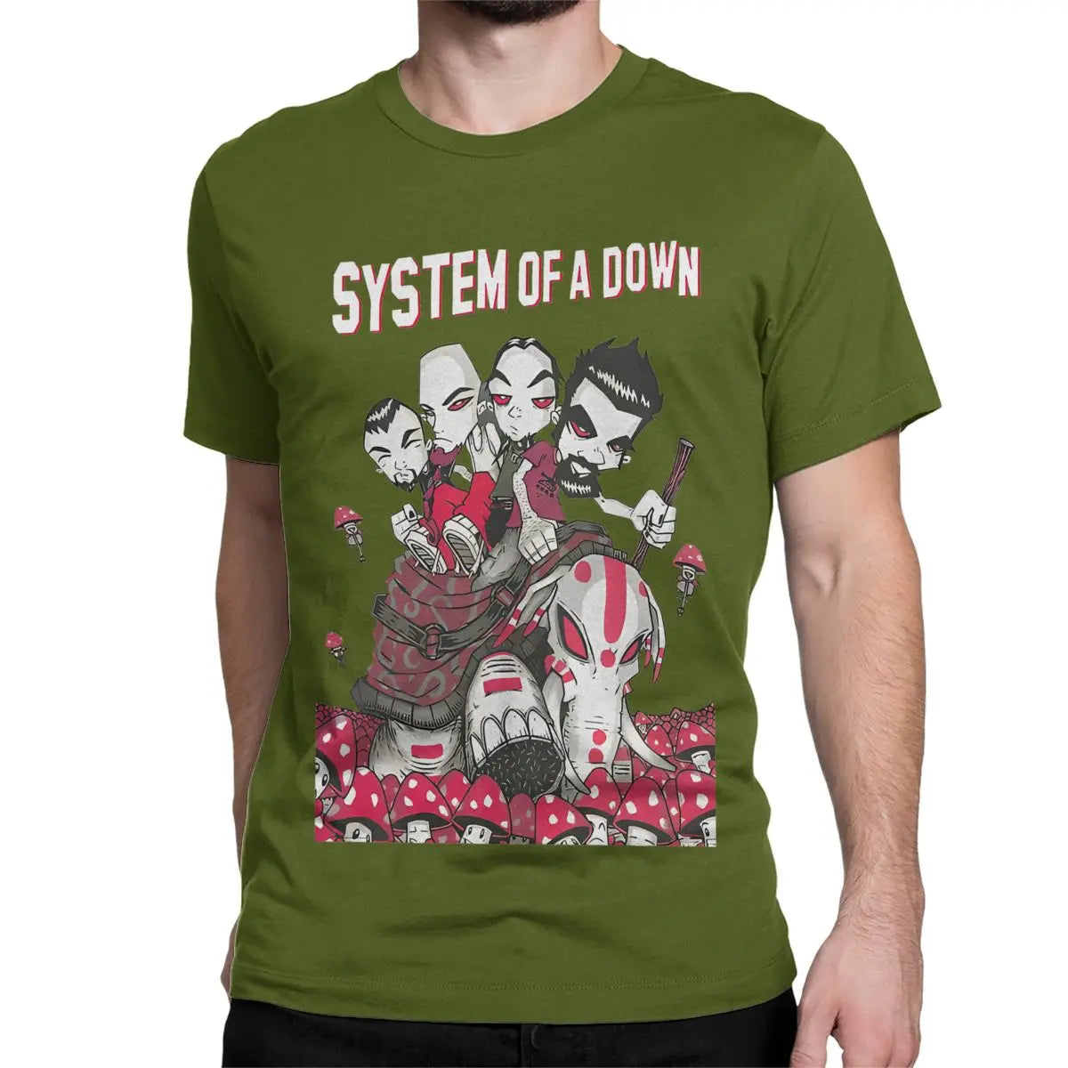 System of A Down SOAD Rock Heavy Metal Band T Shirt for Men Women Pure Cotton Vintage T-Shirt SOAD Tees Short Sleeve Tops 4XL 5XL - Lizard Vigilante