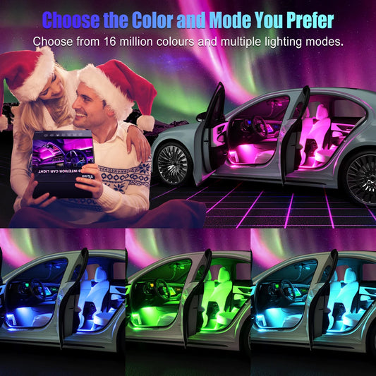 RGB Bluetooth Car LED Neon Interior Light – 12V Ambient Music Decoration with Remote Control - Premium car lights from Lizard Vigilante - Just $33.99! Shop now at Lizard Vigilante